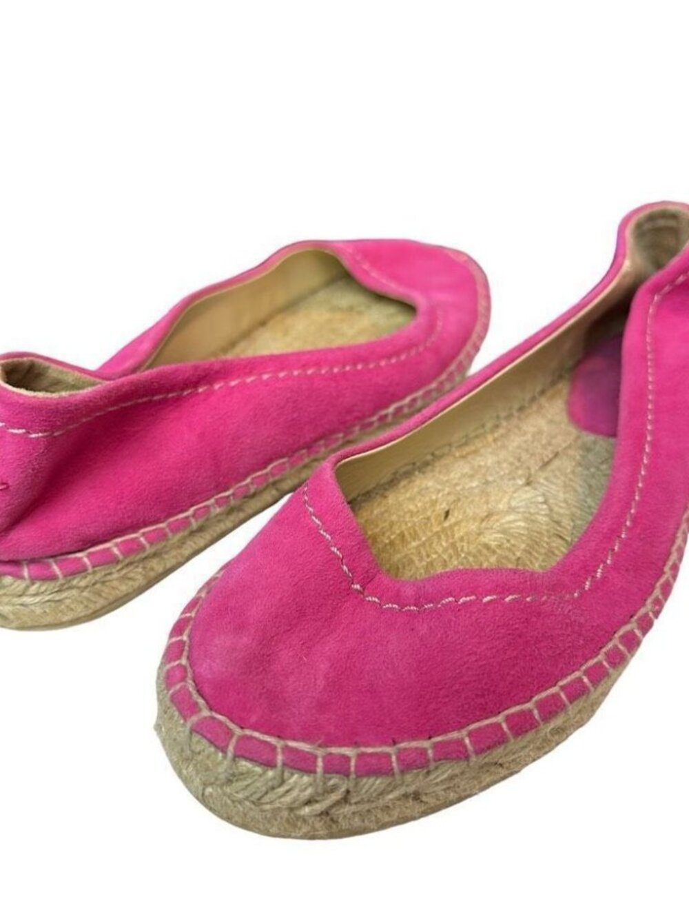 Jimmy Choo Pink Suede Leather Espadrille Flats size 37